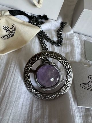 Vivienne Westwood collana con pietra viola