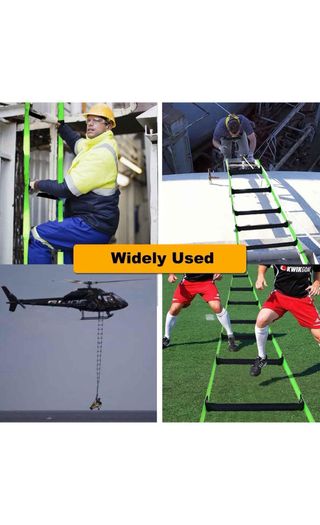 Escalera de seguridad con mosquetones