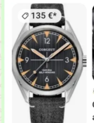 Reloj CORGEUT Caballero Negro/Plata