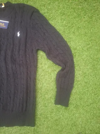 Jersey Polo Ralph Lauren Negro Cable Knit