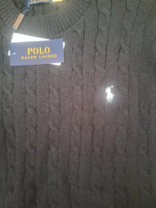 Jersey Polo Ralph Lauren Negro Cable Knit