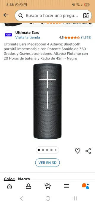 Ultimate Ears Megaboom 4 Altavoz Bluetooth