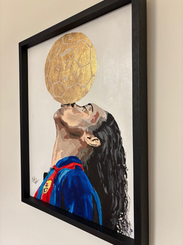 Pintura al óleo de Ronaldinho