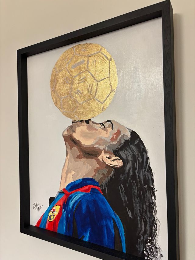 Pintura al óleo de Ronaldinho