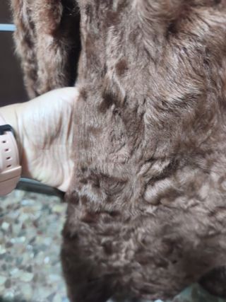 Abrigo Pelo Natural Vintage Marrón Talla Única