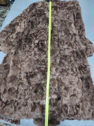 Abrigo Pelo Natural Vintage Marrón Talla Única