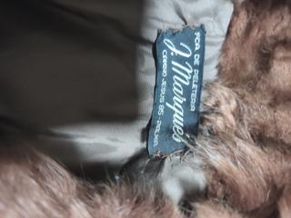 Abrigo Pelo Natural Vintage Marrón Talla Única