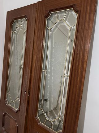 Puertas dobles madera maciza