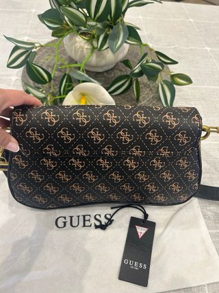 Bolso Guess Marrón y Negro Original