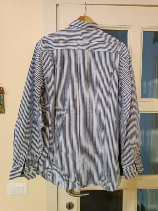 Camicia Belmonte cotone righe blu/bianco XXL