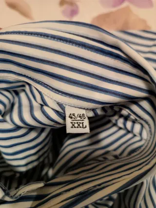 Camicia Belmonte cotone righe blu/bianco XXL