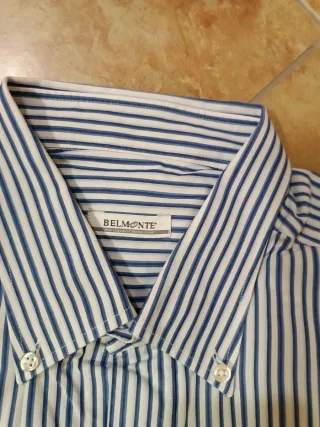 Camicia Belmonte cotone righe blu/bianco XXL
