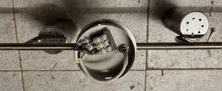 Lámpara de techo cromada