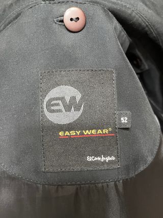 Gabardina Negra Hombre