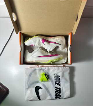 Tacos Atletismo Nike Mujer Rosa Blanco