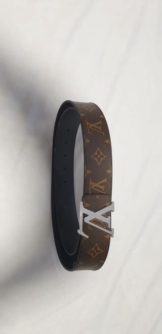 Cinturón Louis Vuitton Marrón y Plateado M9821