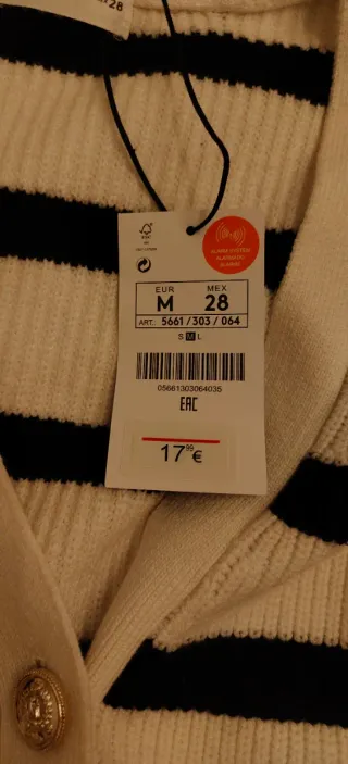 Chaqueta de punto con rayas