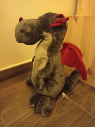 Peluche Dragón Nici Gris y Beige