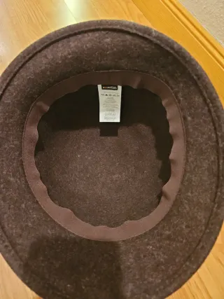 Gorro sombrero marrón con lazo .Nuevo