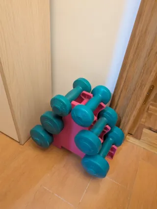 Kit Mancuernas Ligero Rosa y Turquesa