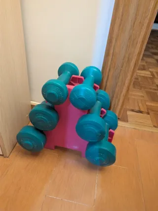 Kit Mancuernas Ligero Rosa y Turquesa