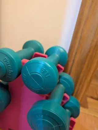 Kit Mancuernas Ligero Rosa y Turquesa