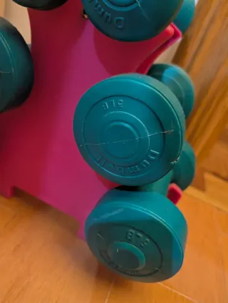 Kit Mancuernas Ligero Rosa y Turquesa