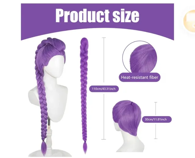 Peluca Morada Cazador . Disfraz de Hun-ter