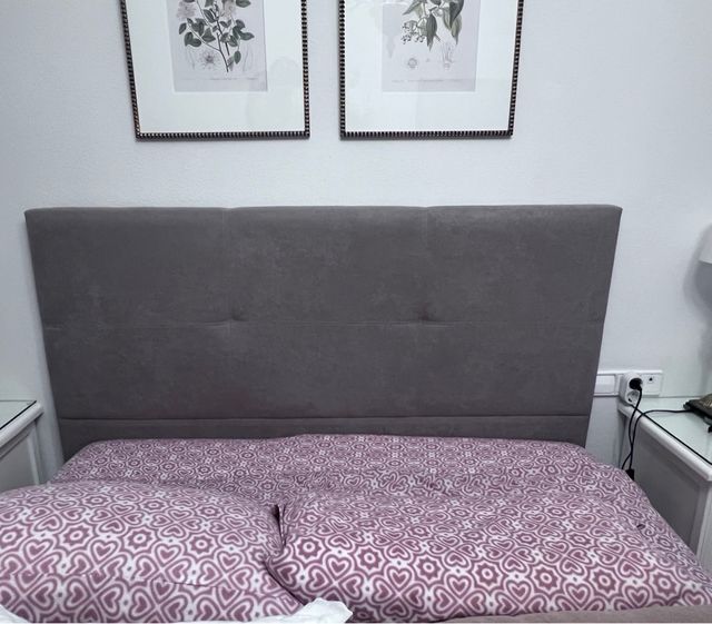 Cabecero tapizado gris 150cm