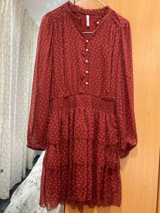 Vestido Pepe Jeans Rojo Estampado
