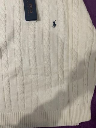 Jersey Polo Ralph Lauren Blanco Cable Knit