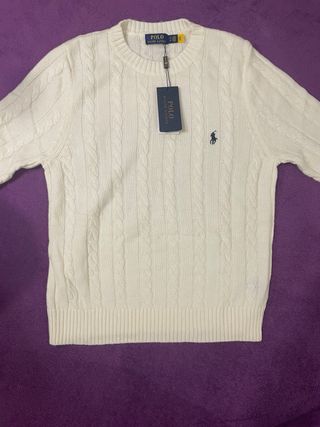 Jersey Polo Ralph Lauren Blanco Cable Knit