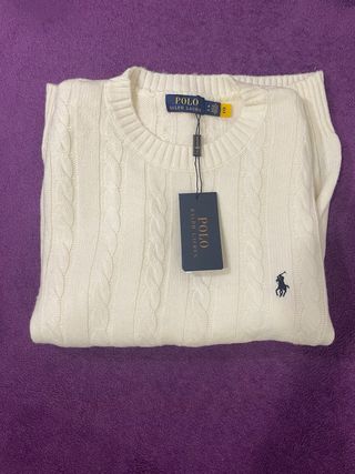 Jersey Polo Ralph Lauren Blanco Cable Knit