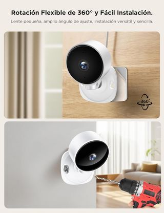 Mini Cámara WiFi Interior 3MP 360° IA