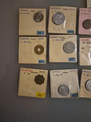 Lote 19 monedas antiguas de varios países
