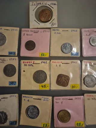 Lote 19 monedas antiguas de varios países