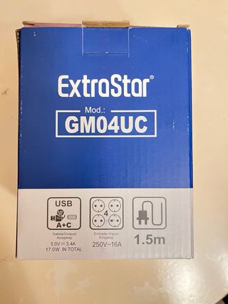 Regleta ExtraStar Power Cube 4 enchufes USB