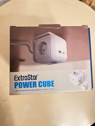 Regleta ExtraStar Power Cube 4 enchufes USB