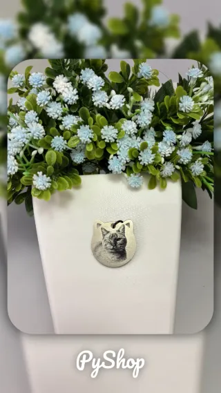 Llavero con forma de gato personalizado