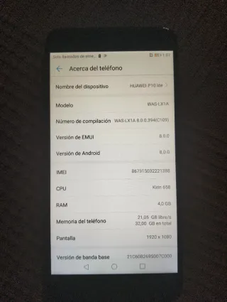 Huawei P10 Lite 32GB Nero