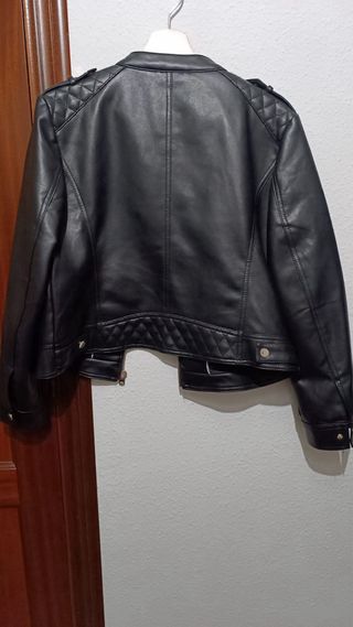 Cazadora Piel Negra Tintoretto XL