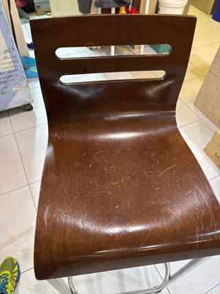 Taburete Barra Madera y Metal