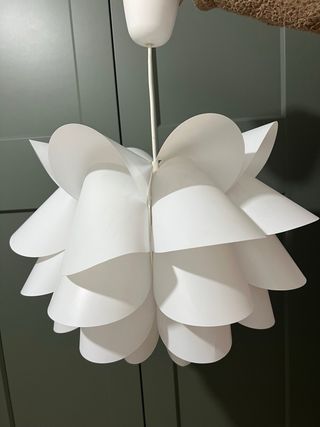 Pantalla de lámpara de plastico blanco