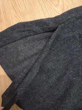 Chaqueta larga kimono gris antracita U