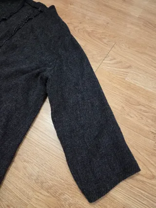 Chaqueta larga kimono gris antracita U