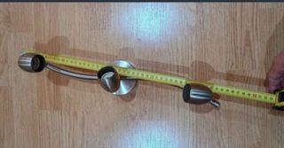 Lámpara moderna plateada y blanca