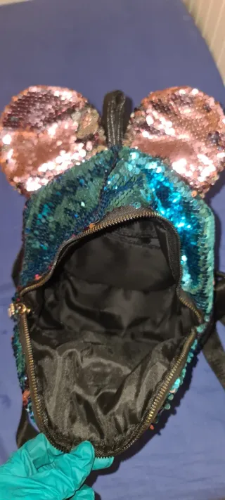 Mochila lentejuelas orejas ratón