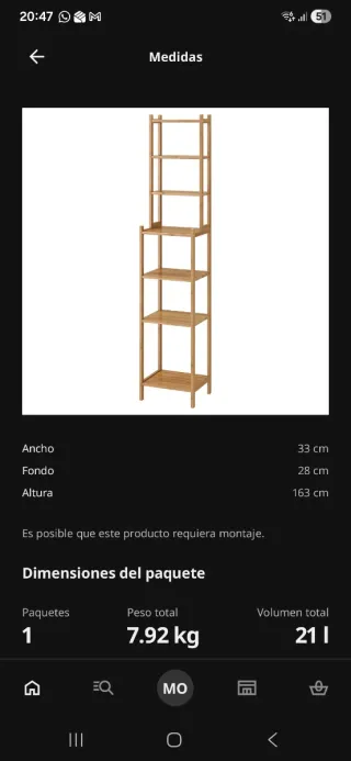 Estantería Bambú Ragrund Ikea