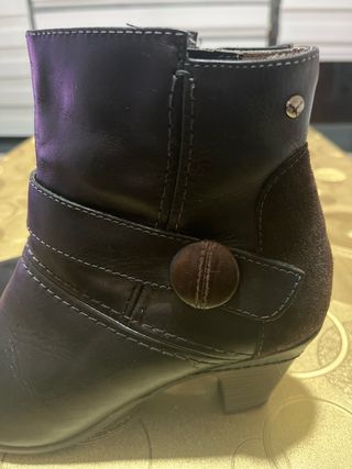 Botines de piel negros