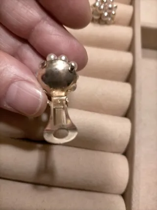 Pendientes clip perlas